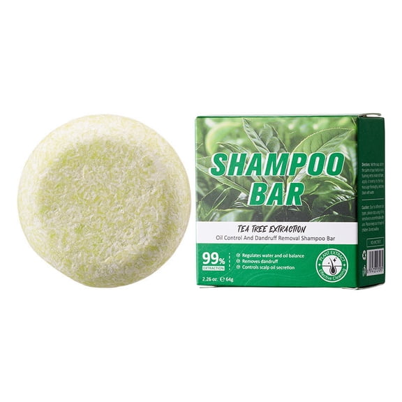 A Tea Tree 5-In-1 Natural Shampoo Bar For Oily Scalp Dandruff Care Metal Case