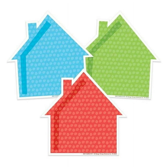 A Teachable Town Assorted Houses Paper Cut-Outs, Pack of 36