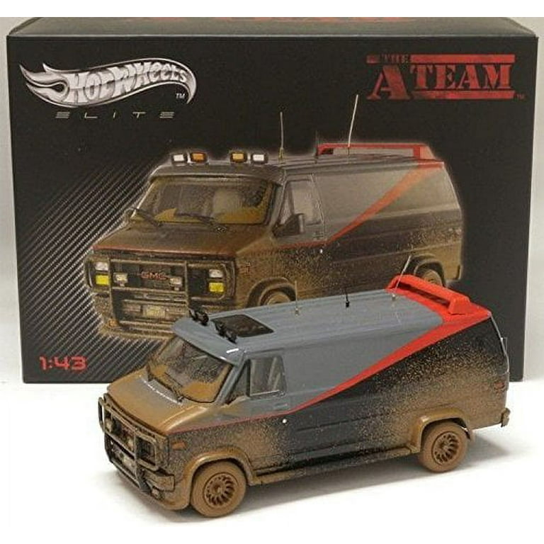 ミニカー Hot Wheels A-Team Van 1:43 A-Team Classic GMC Van Muddy Hot Wheels Elite 1:43 Scale