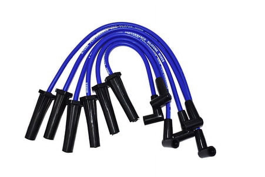 ATeam Performance Ford Truck 6 Cylinder 250 300 6 Cyl 8.0mm Blue Silicone Spark Plug Wires
