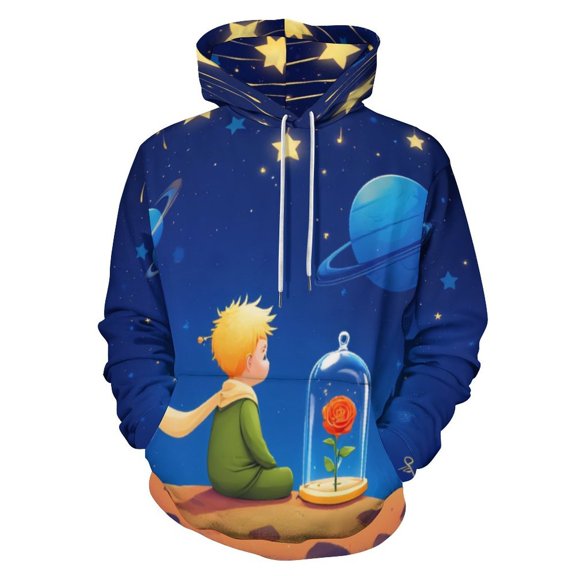 A Teenager And A Rose Under Stars Men's Women New Sweatshirt Hoodie Men's Plus Size Sweatshirt Hooded Sweatshirt 3d Printed Street Men's Cloth