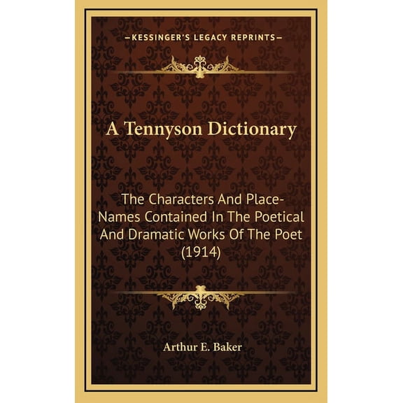 A Tennyson Dictionary (Hardcover)
