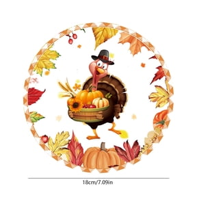 A 7 Inch Thanksgiving Paper Plates Set Of 10 With Pumpkin And Leaf Design For Holiday Parties And Dinners