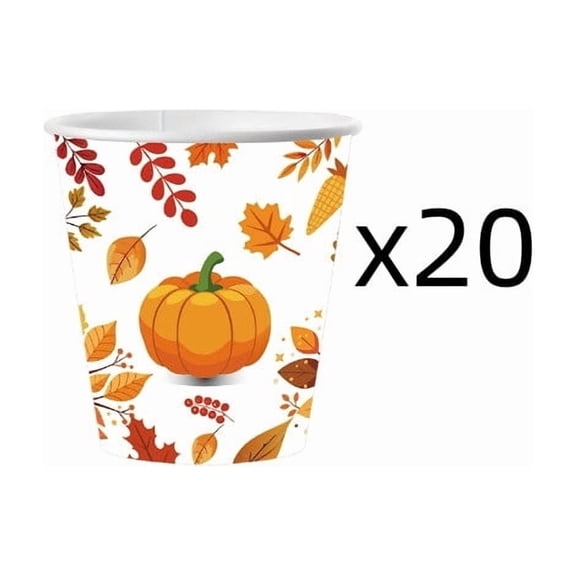 A Thanksgiving Autumn Disposable Tableware Pumpkin Maple Leaf Paper Plates