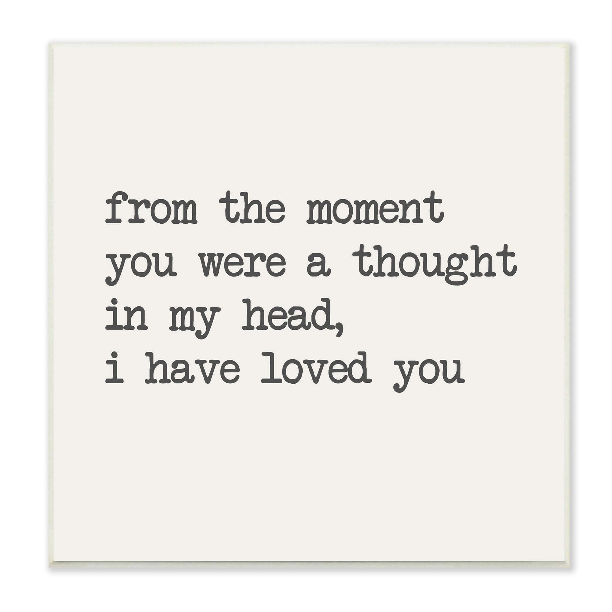 A Thought In My Head Love Motivational Phrase 12 in x 12 in Framed Drawing Art Print, by Stupell Home Décor