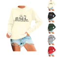 thumbnail image 1 of A Thrill Of Hope The Weary World Rejoices Sweatshirts for Women Long Sleeve Crewneck Christmas Sweatshirt Pullover Tops, 1 of 5