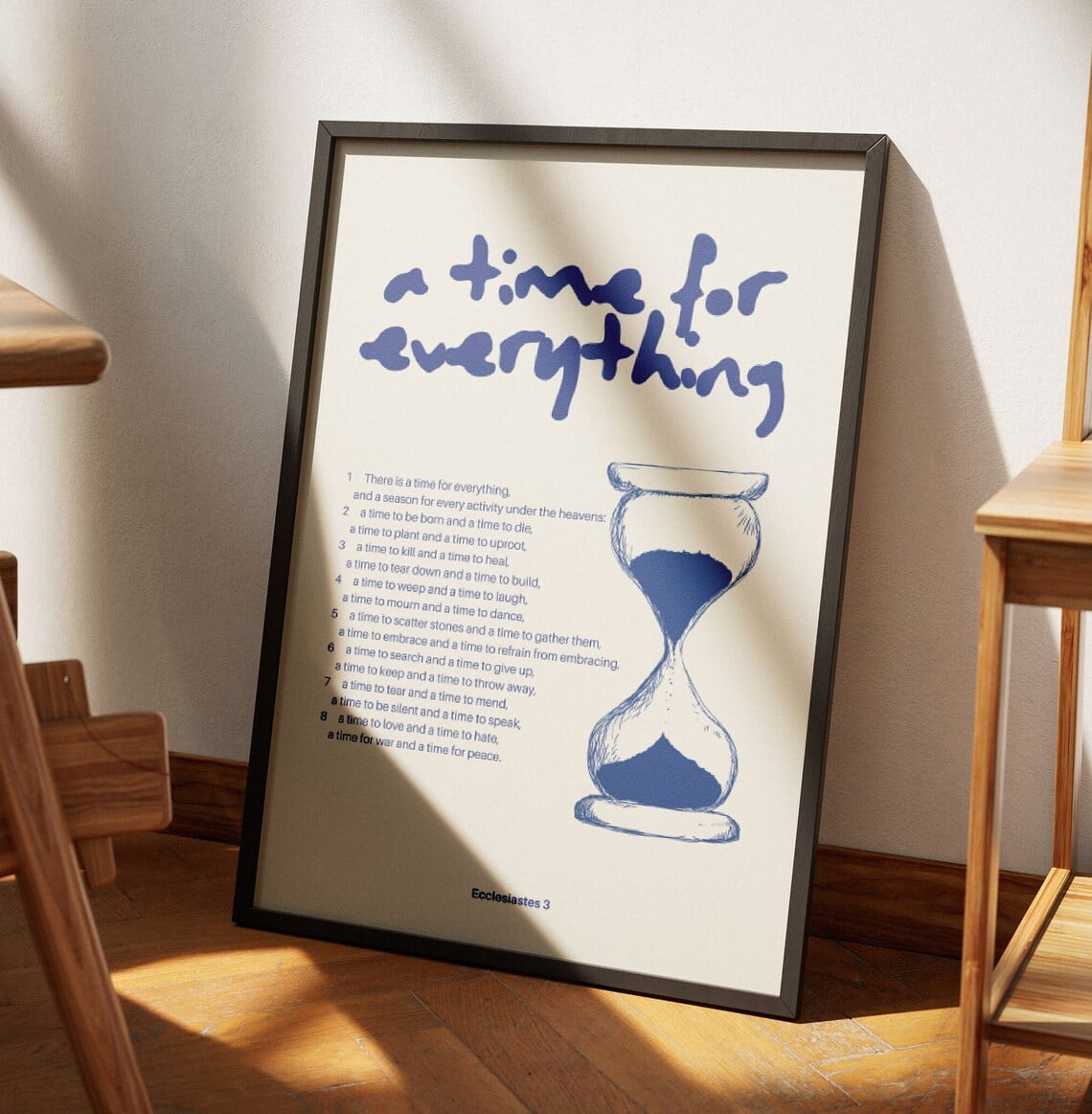 A Time For Everything Ecclesiastes 3 Vintage Scripture, Stretched ...