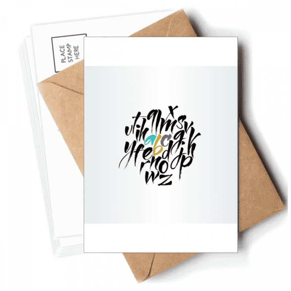 A To Z Alphabets Quote Style Postcards Envelopes Blank Note Cards Mailing
