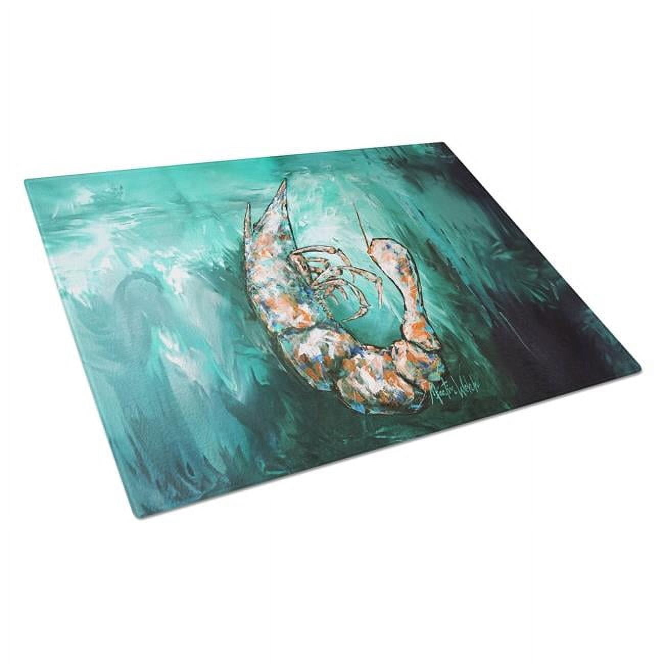 A Touch of Blue Shrimp Glass Cutting Board 12 in x 15 in