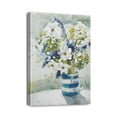 thumbnail image 1 of A Touch of India Bathroom Decor Wall Art, 12x16 Floral Daisy in Indian Vase Canvas Print, 1 of 7