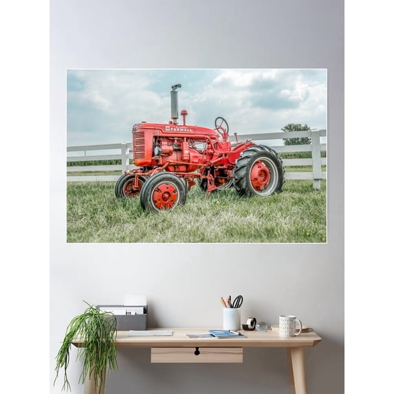 A Tractor Poster Wall Art, Modern Wall Decor For Living Room Bedroom, 24x36 UNFRAMED