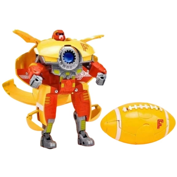 A Transforming Robot Toy Sports Ball Shape 2 In 1 Mode Basketball Football Figure Mech Action Vehicle Convertible Play Set