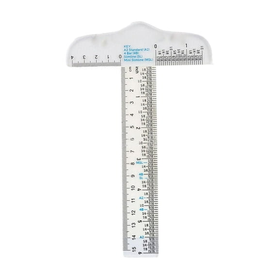 A Transparent T Shape Ruler For Drawing Measure Tool Plastic Drafting Ruler Centimeter Inch Scale