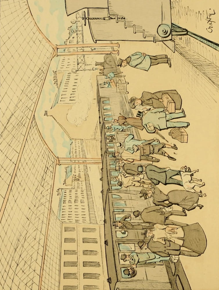 A Travers Paris 1894 Gare Saint-Lazare Canvas Art - Victor Geruzes (18 x 24)