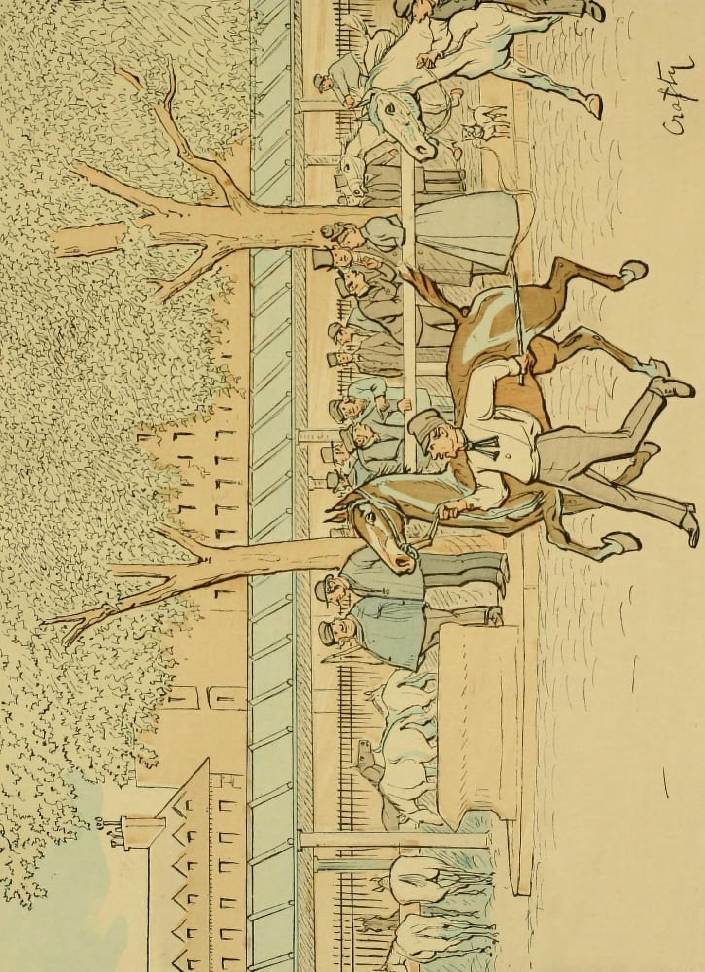 A Travers Paris 1894 Le March aux Chevaux Canvas Art - Victor Geruzes (18 x 24)