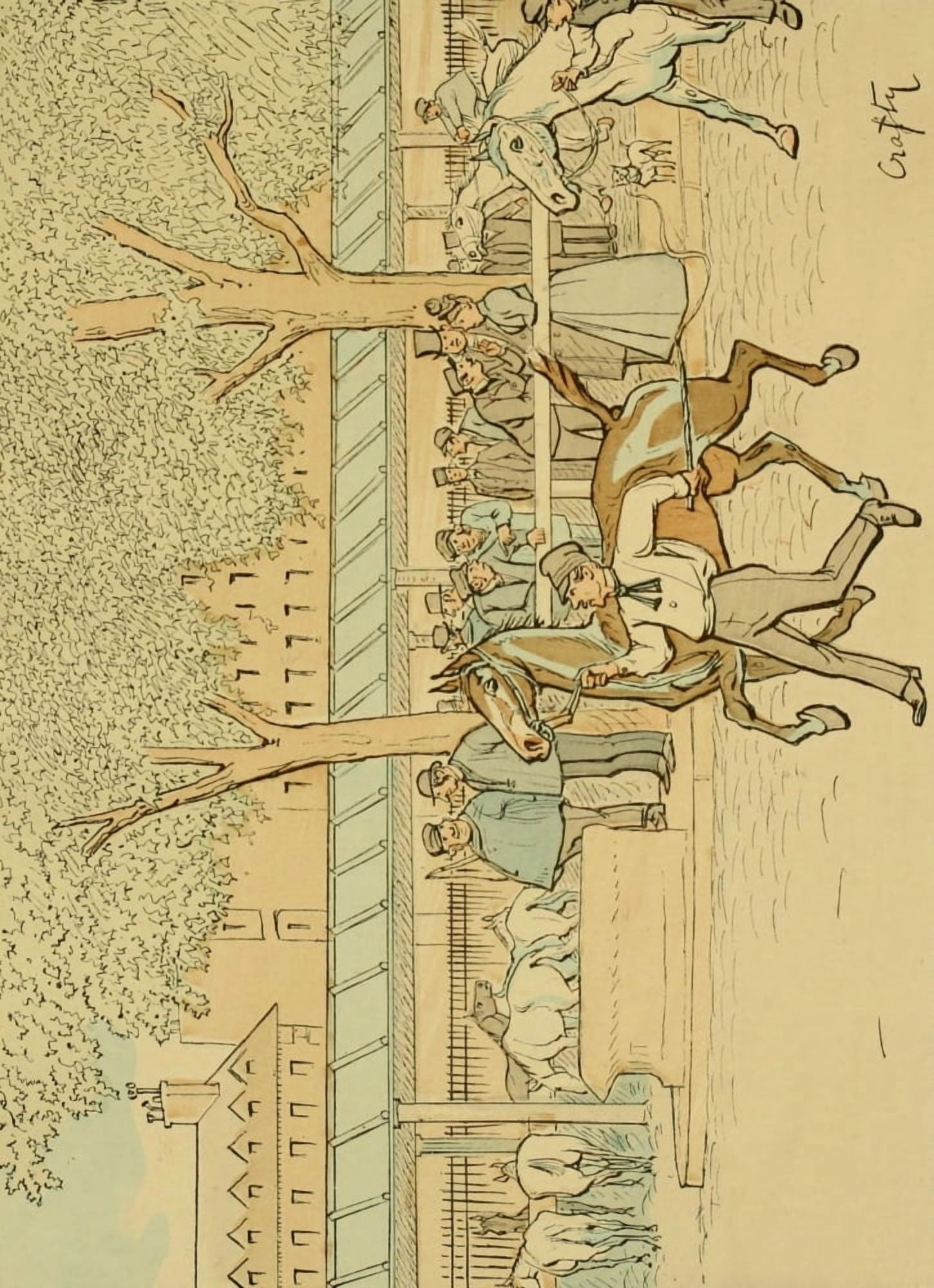 A Travers Paris 1894 Le March aux Chevaux Canvas Art - Victor Geruzes (24 x 36)