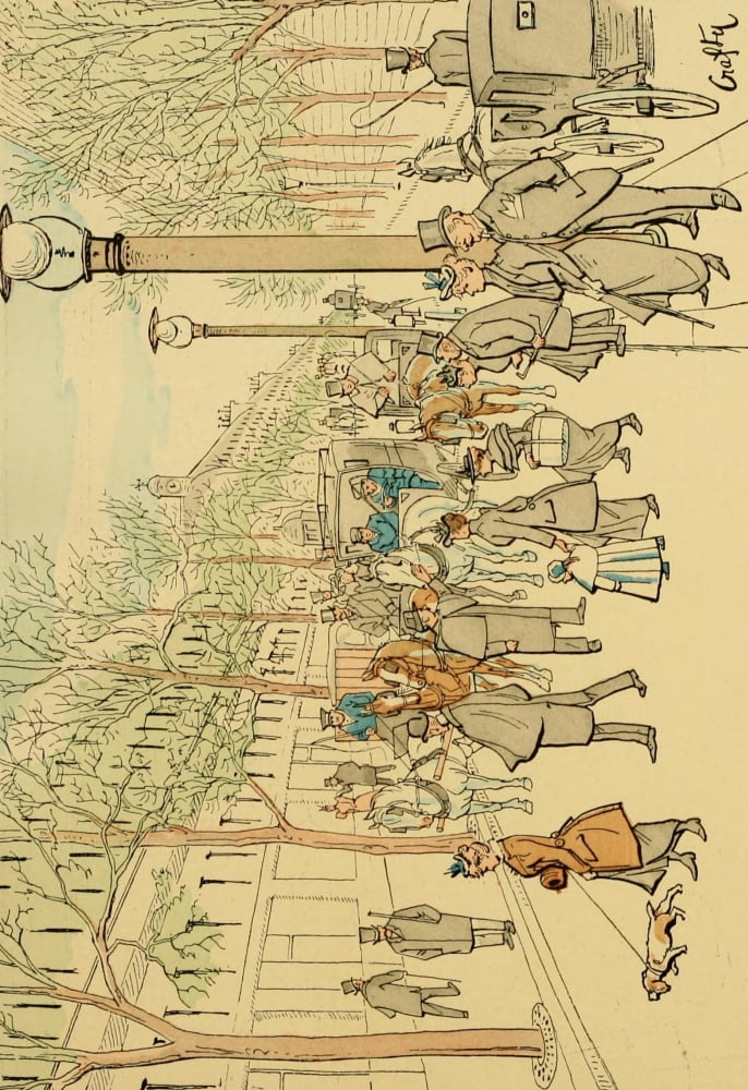 A Travers Paris 1894 Ligne des Grands Boulevards Canvas Art - Victor Geruzes (18 x 24)