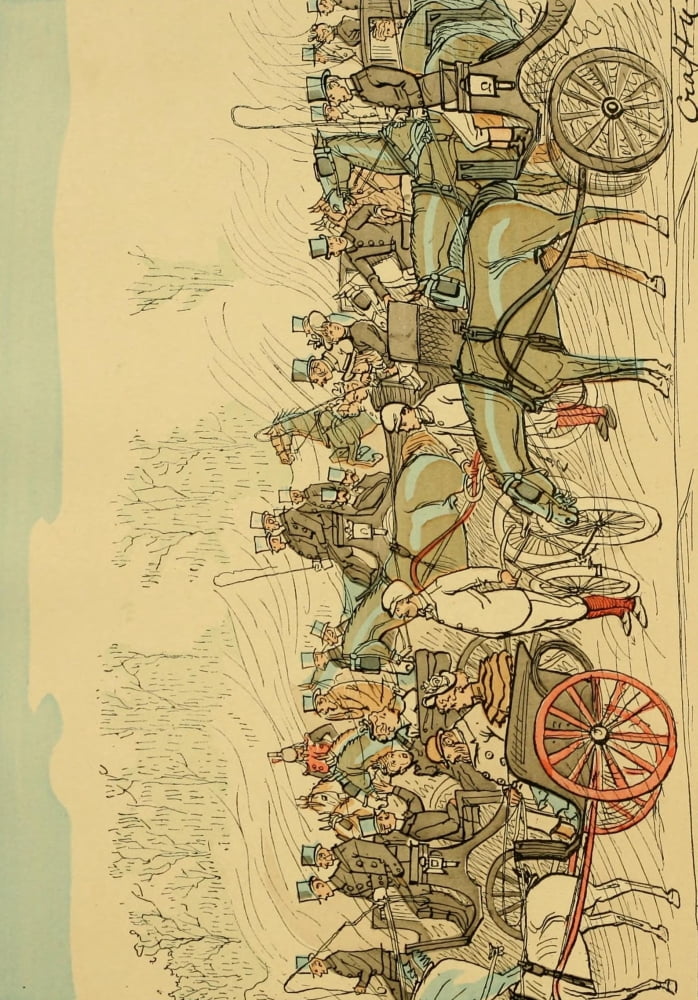 A Travers Paris 1894 Retour des Courses Canvas Art - Victor Geruzes (18 x 24)