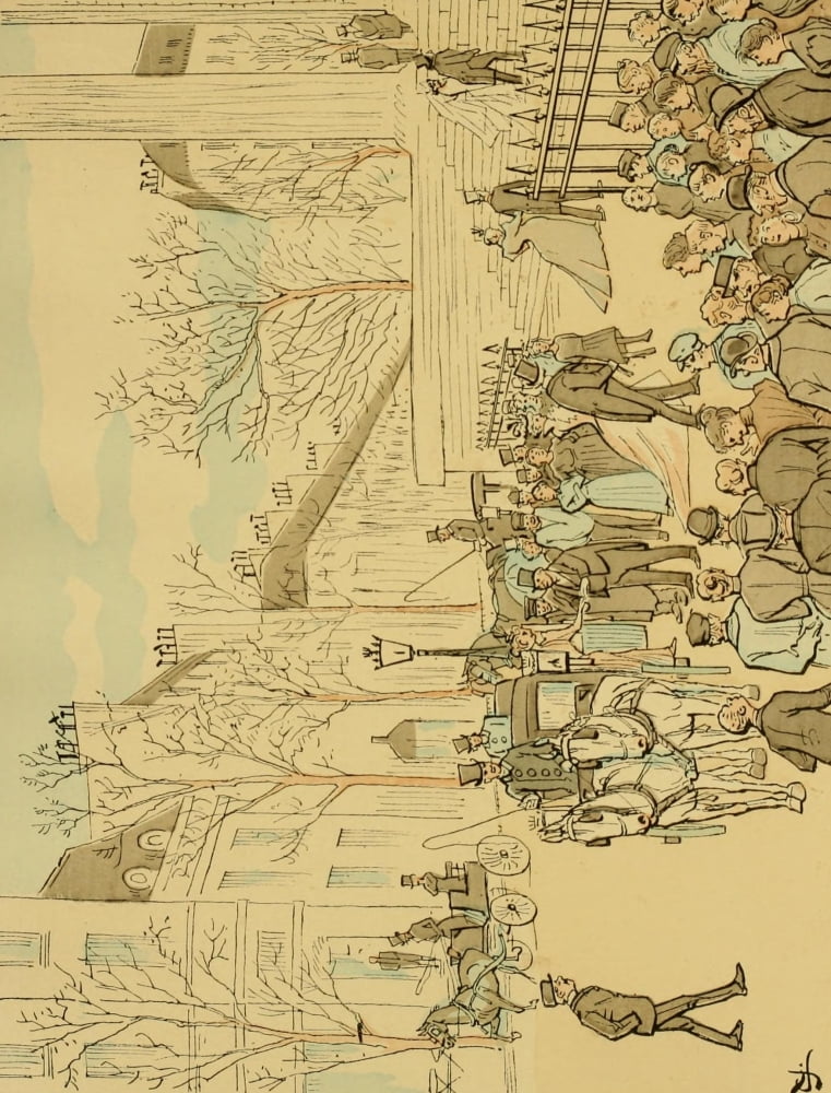 A Travers Paris 1894 Un Mariage La Madeleine Canvas Art - Victor Geruzes (24 x 36)