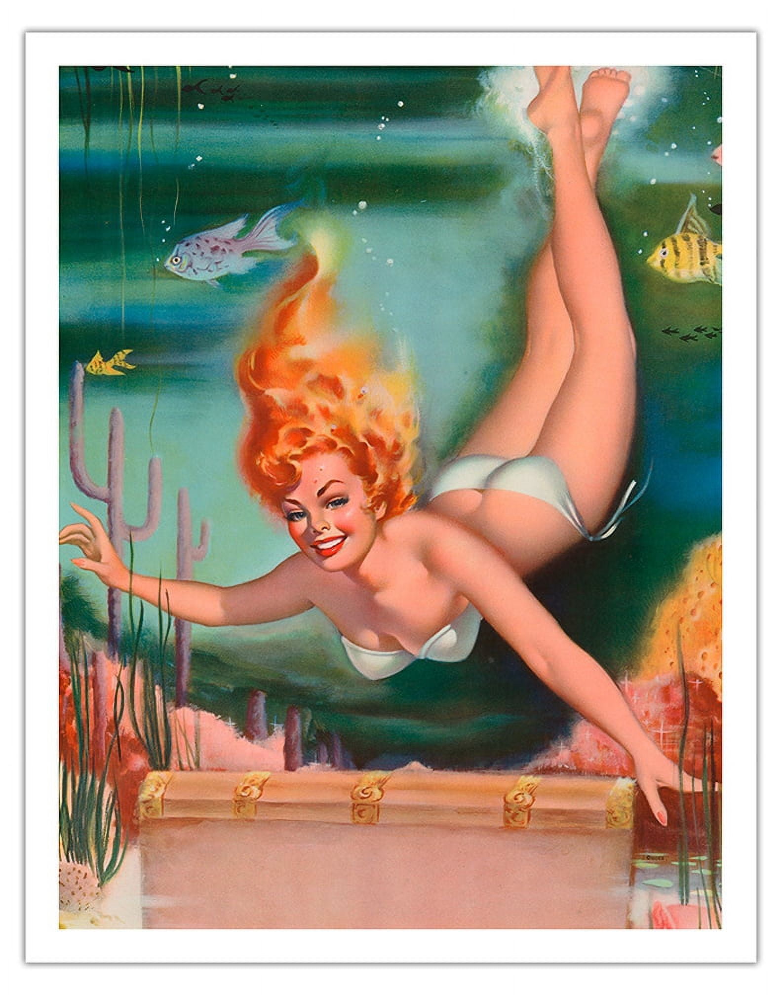 A Treasure to Behold - Hawaiian Pin Up Glamour Girl - Underwater