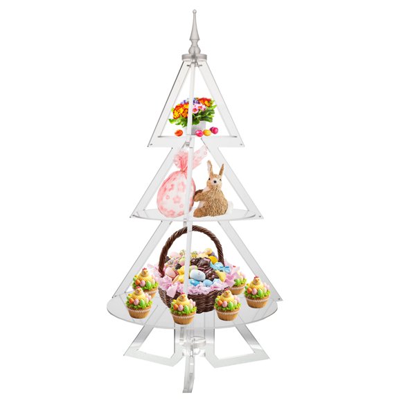A Tree for Every Season A Treasured Tree Contemporary Acrylic Tree with Three Shelves 4 ft.