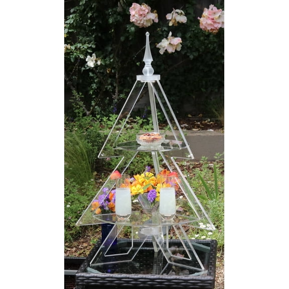 2.5 ft Acrylic Contemporary Tree with Two Shelves