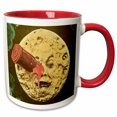 thumbnail image 1 of 3drose, a Trip to the Moon, 11oz Two-tone Red Mug, 1 of 6