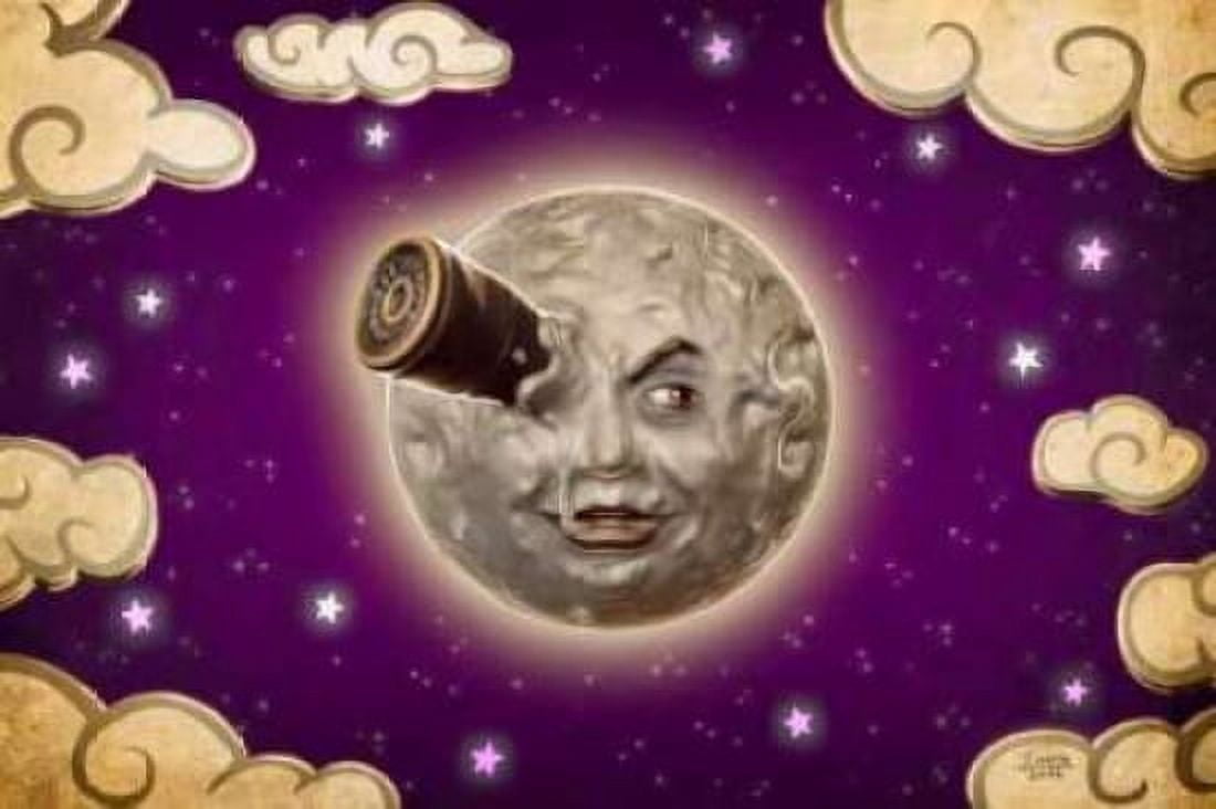 A Trip to the Moon-Violet Canvas Art - Jose Luis Martin (12 x 18)