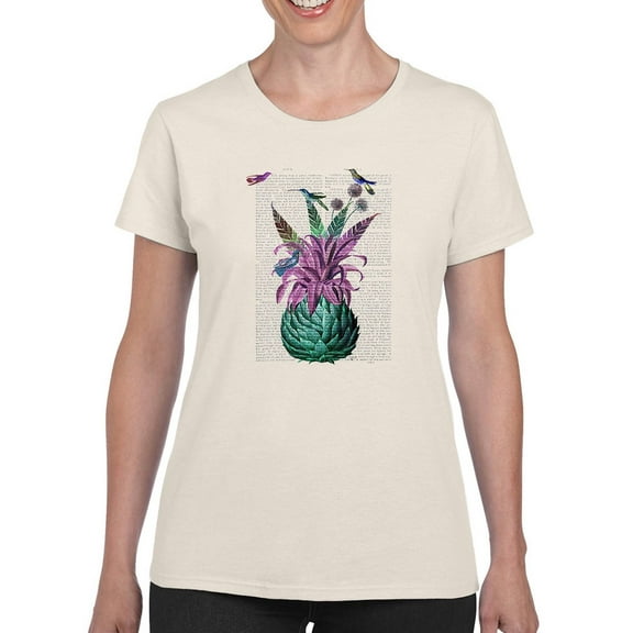 A Tropical Artichoke T-Shirt Women -Fab Funky Designs, Female Small