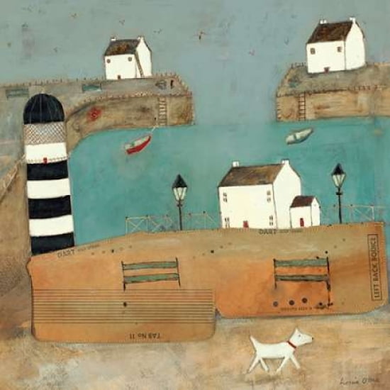 A Trot Along The Harbour Canvas Art - Louise OHara (24 x 24)