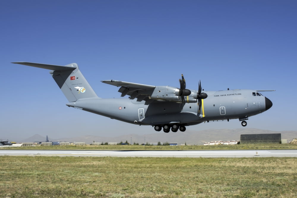 A Turkish Air Force A400M landing during Exercise Anatolian Eagle Canvas Art - Daniele FaccioliStocktrek Images (35 x 24)