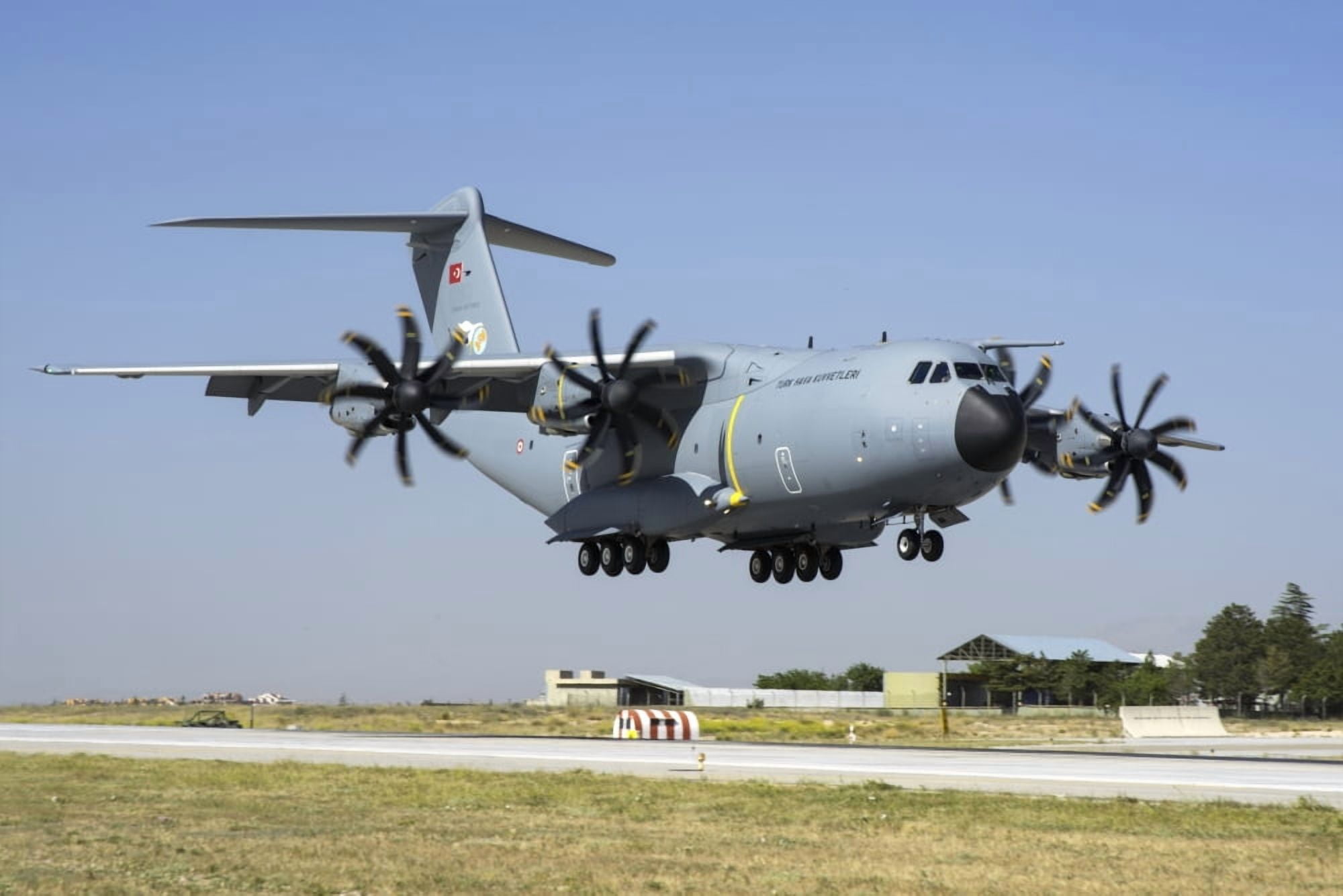 A Turkish Air Force A400M landing during Exercise Anatolian Eagle Canvas Art - Daniele FaccioliStocktrek Images (35 x 24)