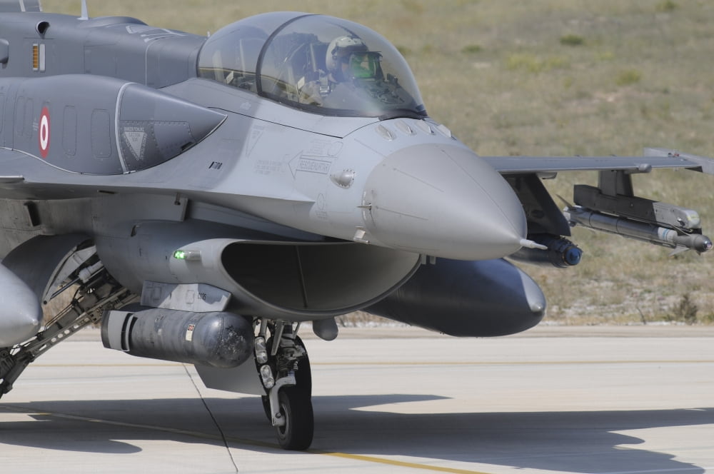 A Turkish Air Force F-16D Block 50 at Konya Air Base Turkey Canvas Art - Riccardo NiccoliStocktrek Images (17 x 12)