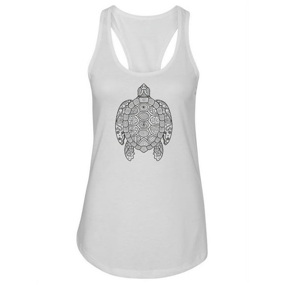 A Turtle In Zentangle Style Tank Women -Image by Shutterstock, Female XX-Large