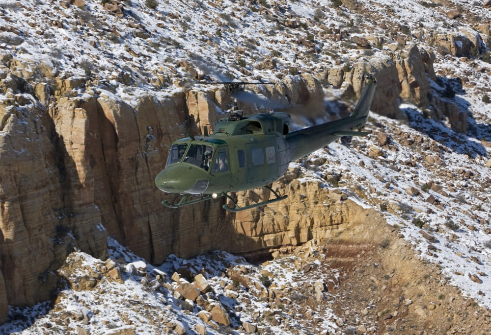 A UH-1N Twin Huey near Kirtland Air Force Base New Mexico Canvas Art - HIGH-G ProductionsStocktrek Images (18 x 12)