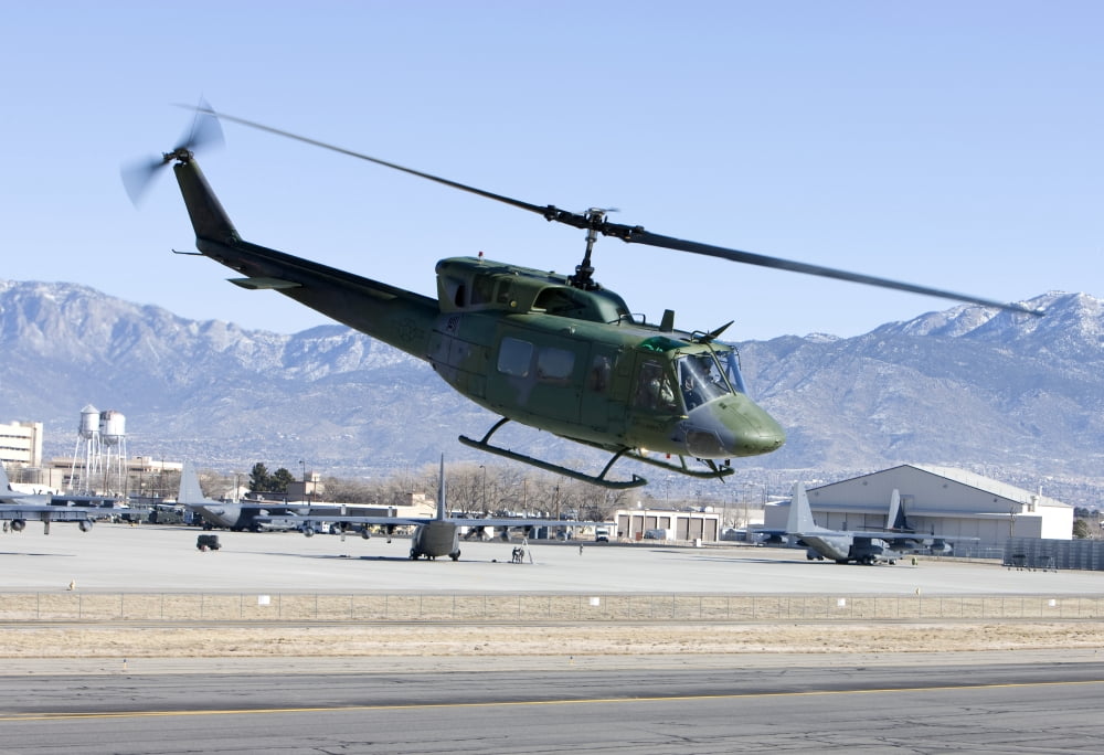 A UH-1N Twin Huey near Kirtland Air Force Base New Mexico Canvas Art - HIGH-G ProductionsStocktrek Images (18 x 12)