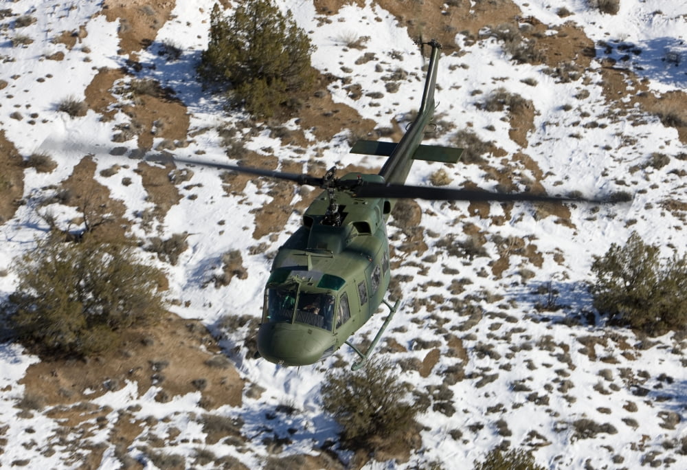 A UH-1N Twin Huey near Kirtland Air Force Base New Mexico Canvas Art - HIGH-G ProductionsStocktrek Images (18 x 12)
