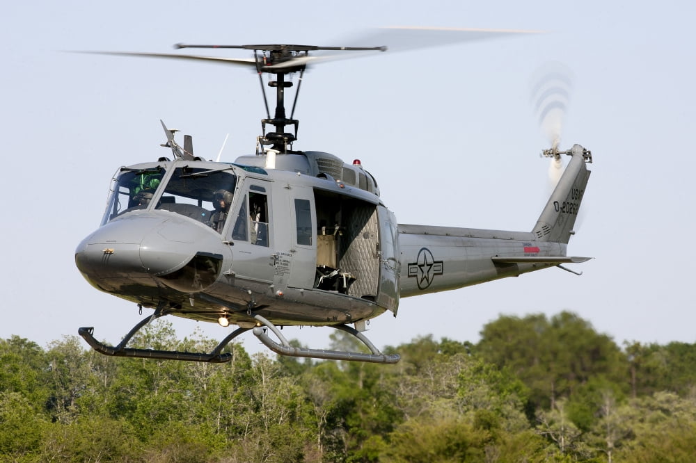 A US Air Force TH-1H Huey II during a training sortie in Alabama Canvas Art - Erik RoelofsStocktrek Images (18 x 12)