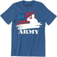 thumbnail image 1 of A US Army Officer Saluting Against The American Flag Cool Patriotic Gift Men T-Shirt, 1 of 4