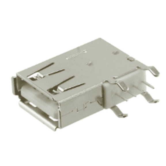 A-USB A-E Connector Receptacle USB2.0 TYPEA 4POS R/A :RoHS