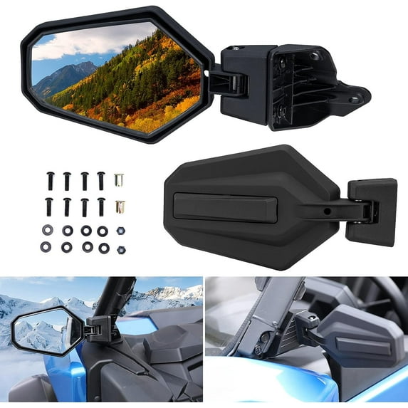 A & UTV PRO Folding Side View Mirrors for 2019-2022 Can-Am Maverick Sport/Trail