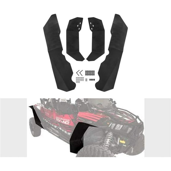A & UTV PRO Front & Rear Splash Mud Flaps for Polaris RZR XP/4 1000 Turbo 2014-2022