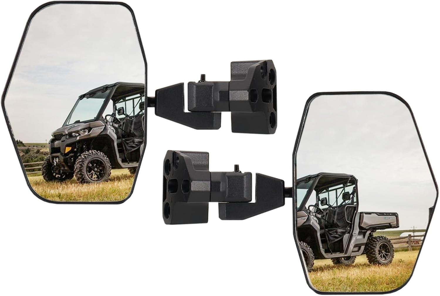 XUTVOTOR Side Mirrors For Can-Am Defender (2016-2024) - Adjustable Folding Convex Mirrors, Replace #715008101