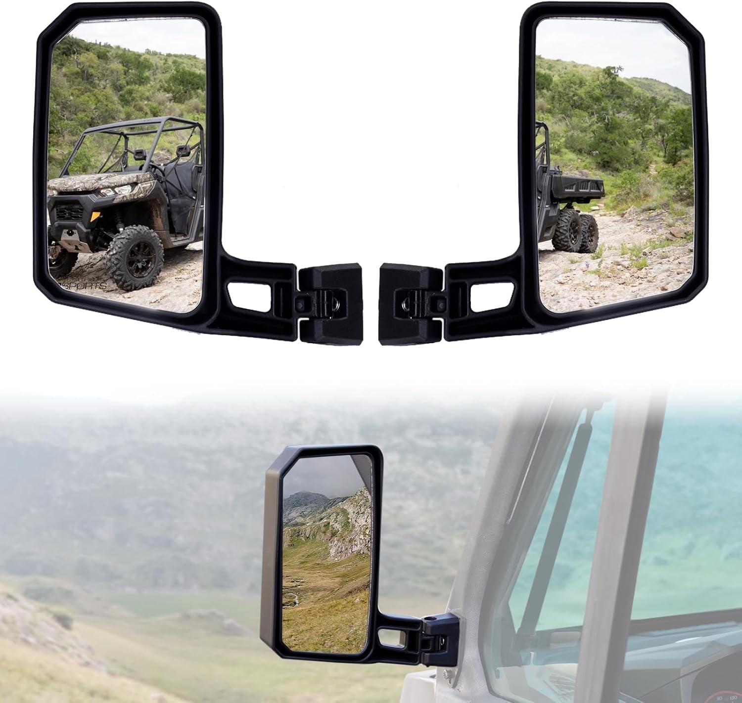 UTV Center Rear View Mirror, SAUTVS Premium Convex RearView Mirror For Polaris Ranger 570 900 1000 Crew/Can Am Defender 2015-2023 Accessories In | Whizz - Foto 11