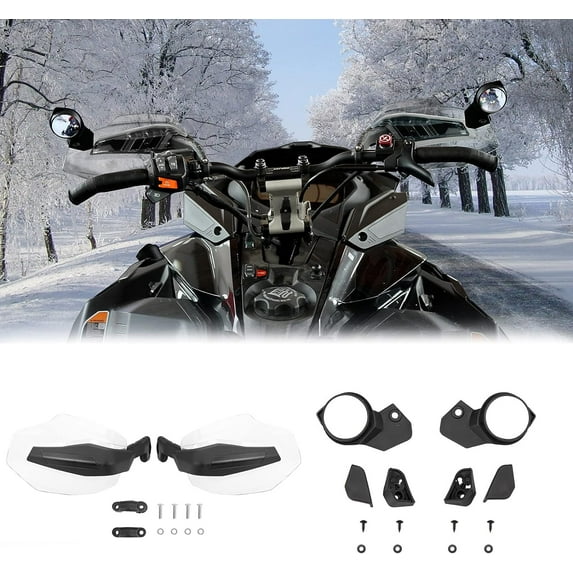 A & UTV PRO Snowmobile Hand Guard and Rear View Mirror Kit for Ski-Doo REV