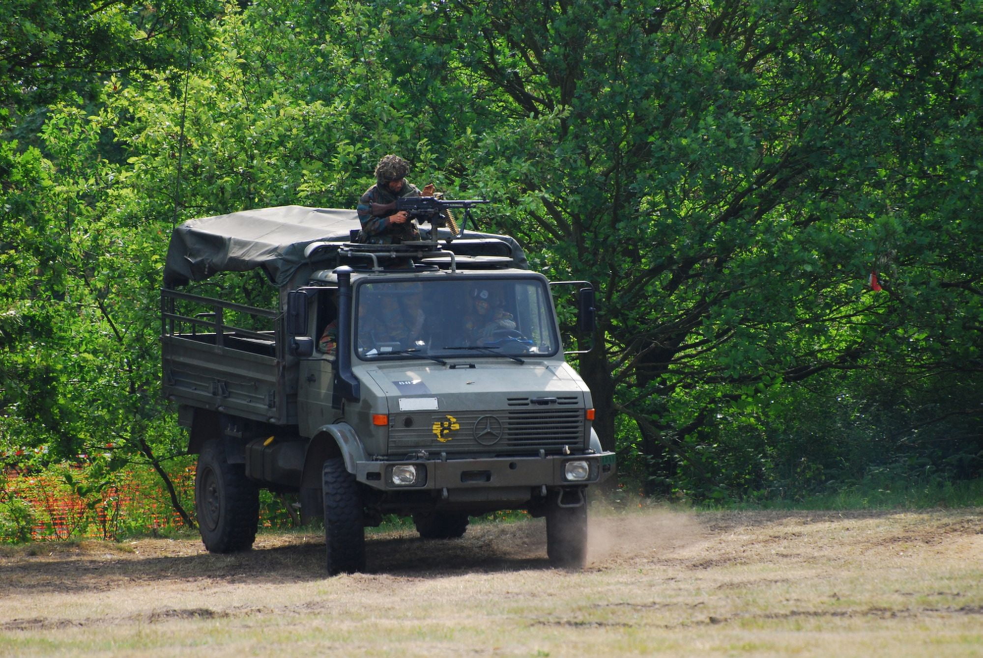 A Unimog vehicle of the Belgian Army Canvas Art - Luc De JaegerStocktrek Images (34 x 23)