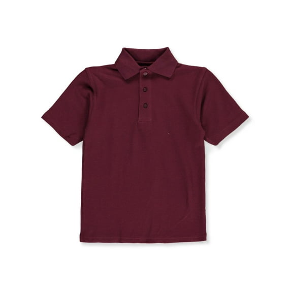 A+ Unisex Pique Knit Polo - burgundy, 18-20