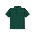 thumbnail image 1 of A+ Unisex Pique Knit Polo - hunter green, 14-16 (Big Girls), 1 of 1