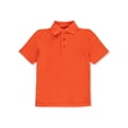 thumbnail image 1 of A+ Unisex Pique Knit Polo - orange, 18-20, 1 of 1