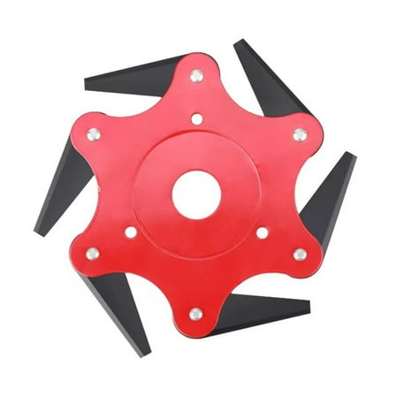 A Universal Steel Weed Eater Blade 6 Straight Blades Replacement For Trimmer Edger Mn65 Metal Cutter Head Powerful Durable Lawn Garden Tool Accessory